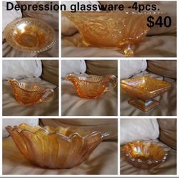 Depression Glassware Set – 4 Pieces