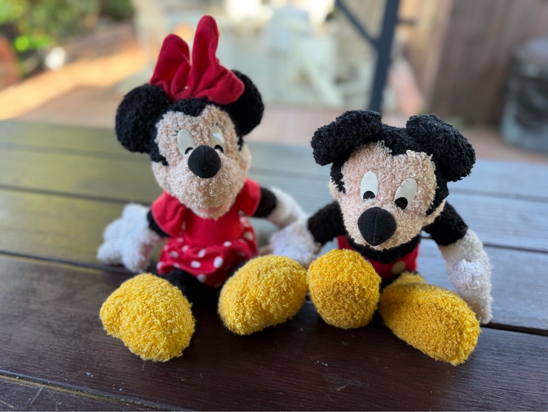 Vintage 1999 Disney Mickey & Minnie Mouse Plush Stuffed Animals
