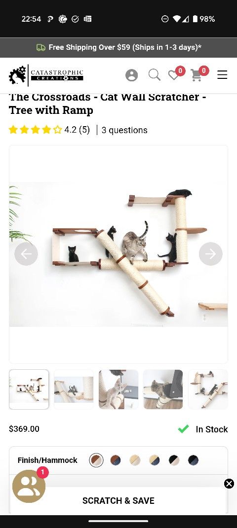 Catastrophic Creations Cat Wall