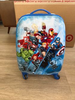 Heys Avengers Marvel 18 Inches Suitcase For Kids - Hard Sided Spinner Travel Trolley Kids Suitcase With Wheels Luggage Carryon Carry On