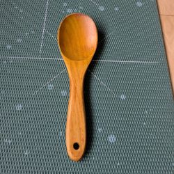 Handmade Japan Natural Wood Urushi Lacquer Log Serving Spoon 9" Long Taiichi Kirimoto Luxurious Earthy. The Entire Spoon Is Carved From One Wood Piece