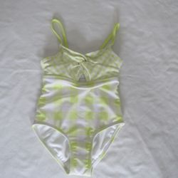 New Girls 4/5T Yellow Print Swimsuit 