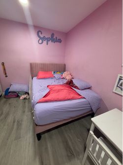 Full Size Pink Bed Frame