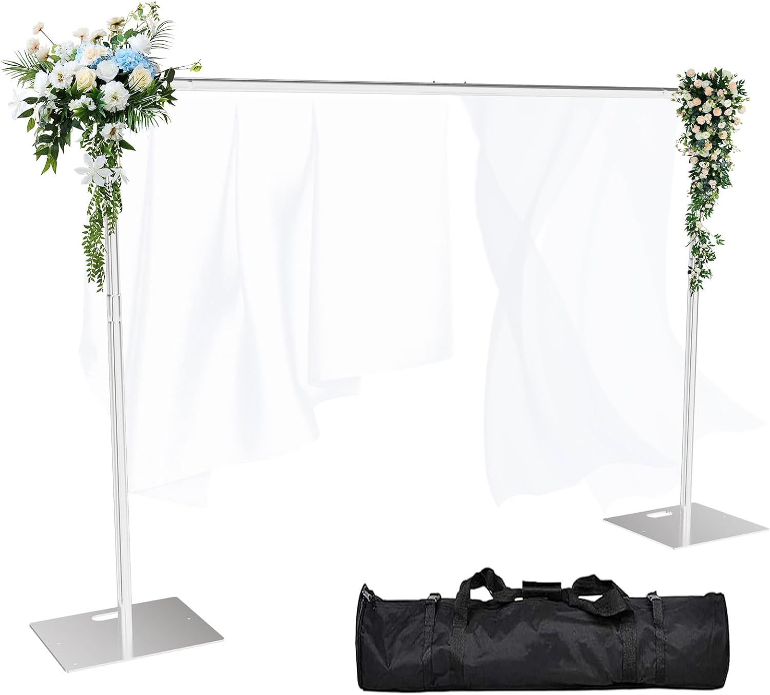 Pipe and Drape Backdrop Stand Kit Backdrop Stand For Parties 10ftx10ft Adjustable Photo Backdrop Stand Heavy Duty Background Stand for Wedding Banquet