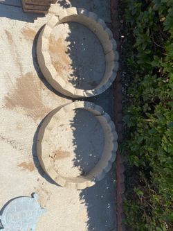 2  24 tree rings  grey cement