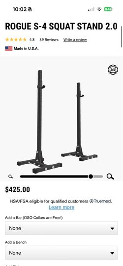Rogue S-4 Squat Stand + Pull-Up Bar