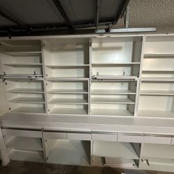Custom Commercial-Grade White Cabinets – 4 Base + 8 Upper (Like New)