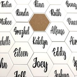 White Hexagon Ceramic Coasters - Wedding Favors