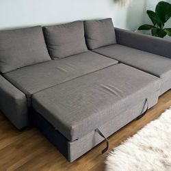 Grey Sectional Pullout Couch-Like New 