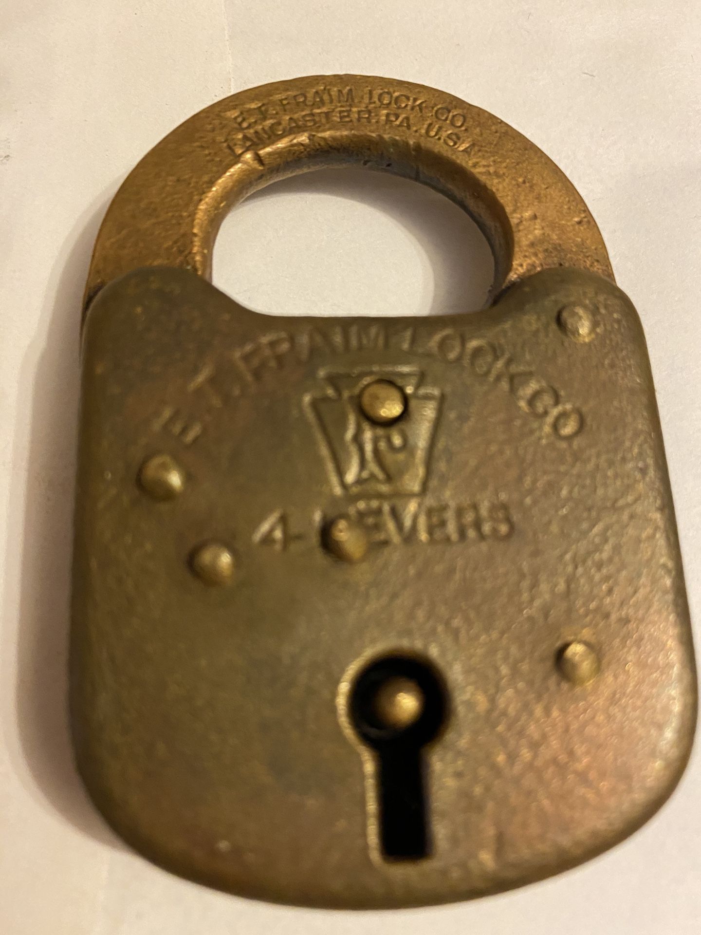 E T Fraim lock co padlock