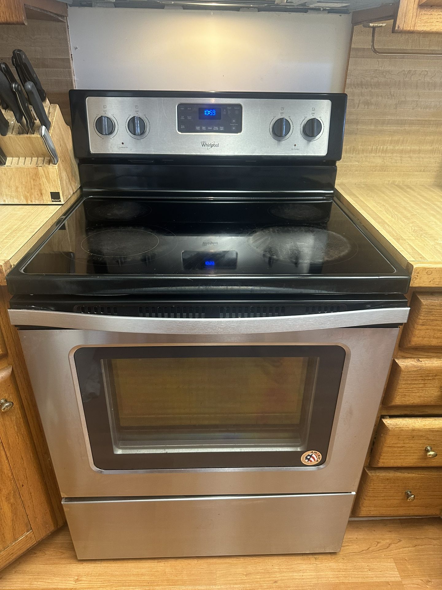 Stove Electric Stove Oven Stainless Steel Black Whirlpool! Delivery His Available! Warranty!
