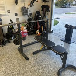 Weight Bench And Accessories 