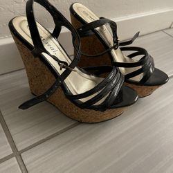 Black Wedges Size 9. Never Worn 