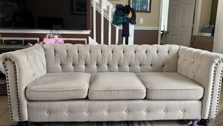 Chesterfield Tufted Sofa and Loveseat Set