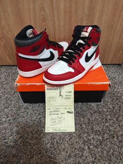 Men's Nike Air Jordan Retro 1 OG Chicago Lost and Found Size 10