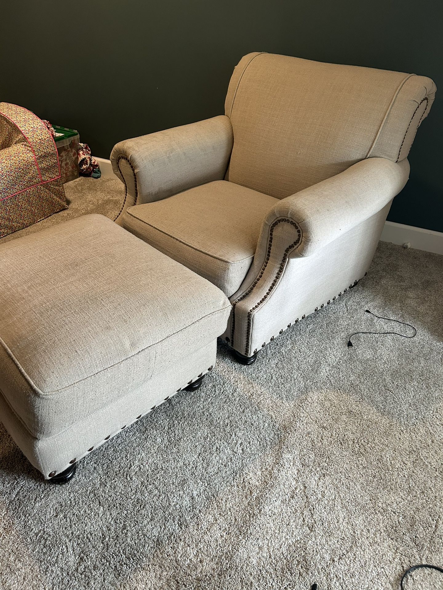 FREE CHAIR AND OTTOMAN