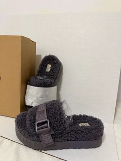 Ugg Women's Fluffita Shade Fur Platform Slippers - Sandals Size 8