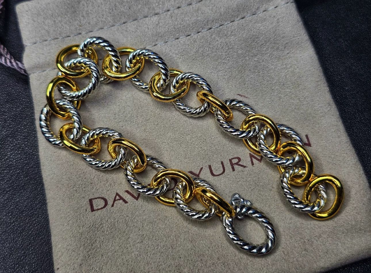 David Yuman Gold and Silver Chain Bracelet