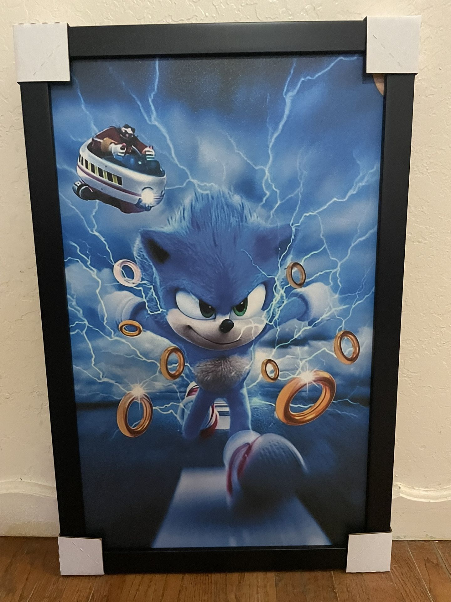 Framed Sonic The Hedgehog Wall Decor