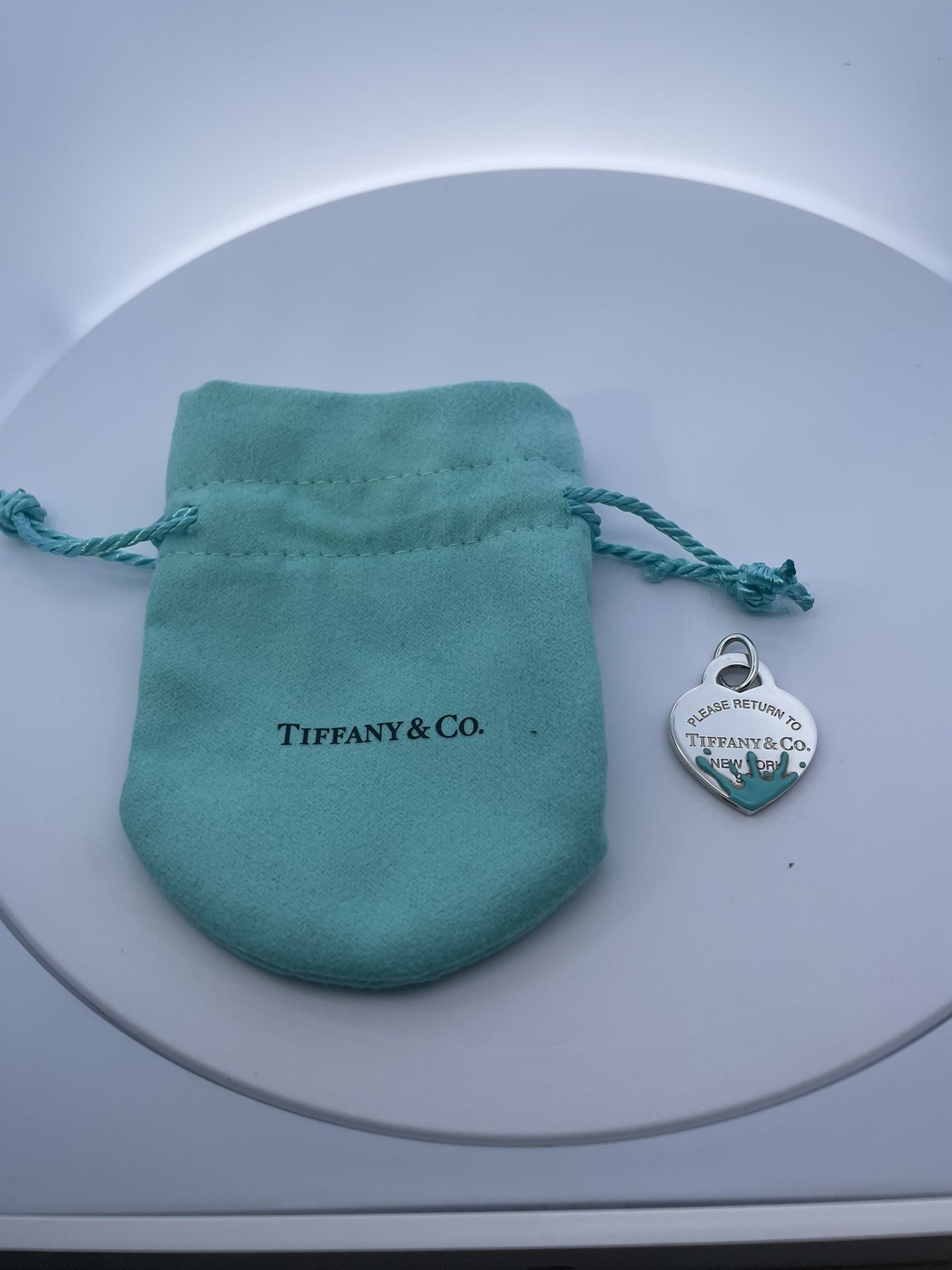 Tiffany & Co. Silver Return To Tiffany Blue Enamel Splash Pendent