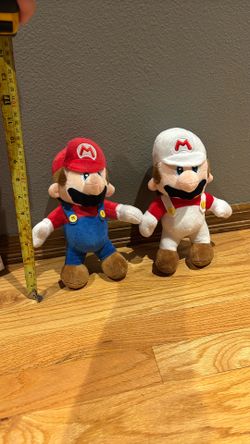 Small Plush Marios One Regular One Fire Power