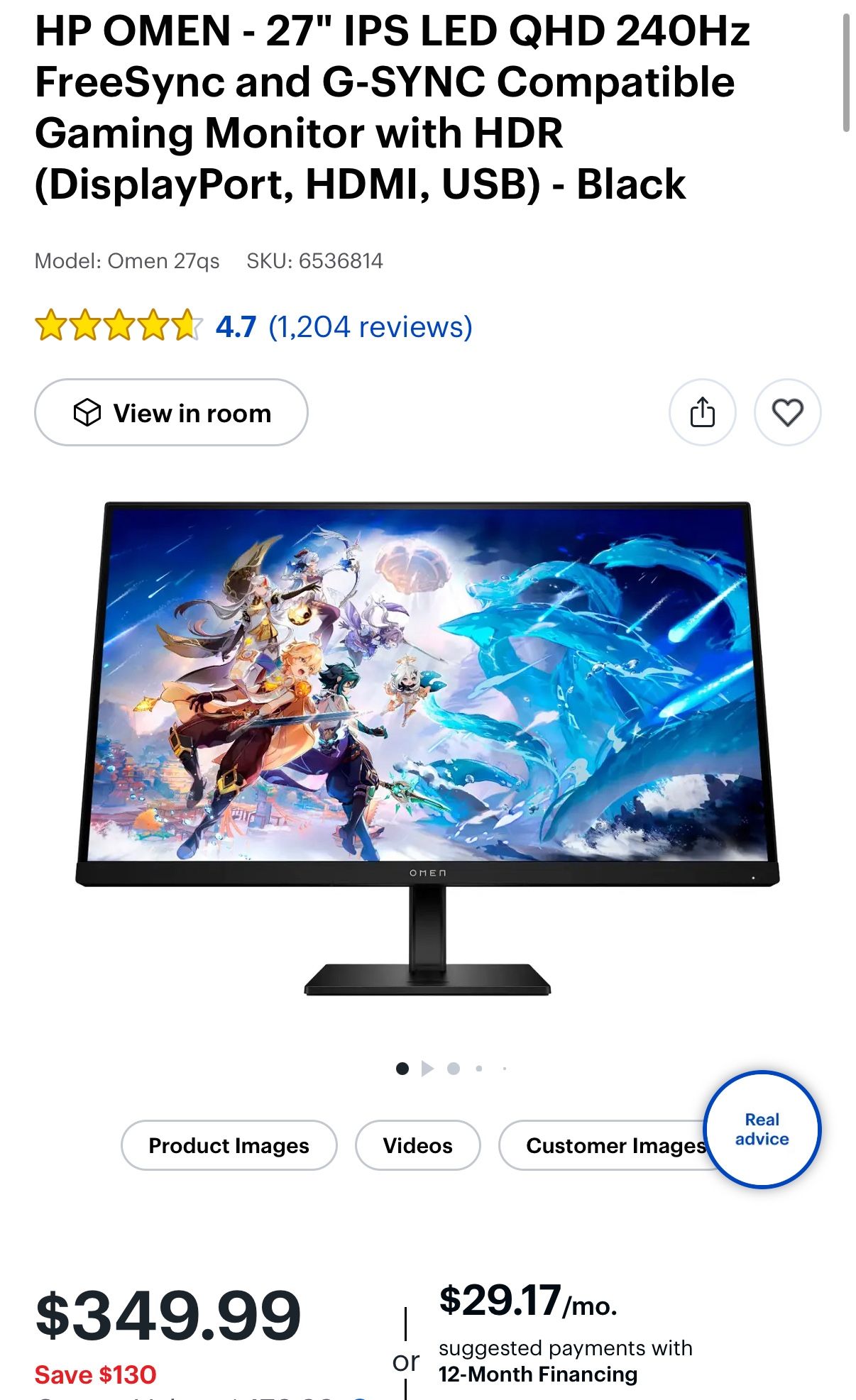 2k Monitor 240 Hz