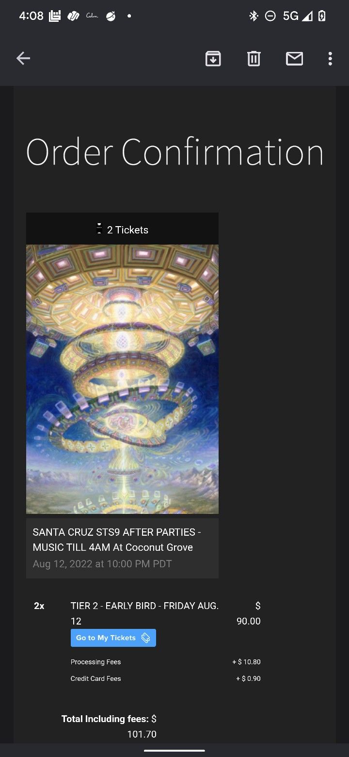 2 Tickets To STS9 Afterparty In Santa Cruz