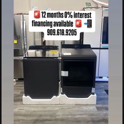 LG - 5.3 Cu Ft Top Load Washer With Agitator & Gas Dryer Set In Matte Black Brand New In Box! 