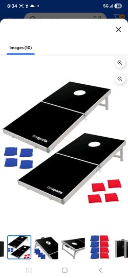 4FT*2FT Aluminum Cornhole Game Board Set Bean Bag Toss W/Carry Case