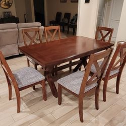 6 Person Dining Table Includes Chairs