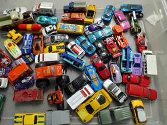 Box Of Assorted Cars And Trucks
