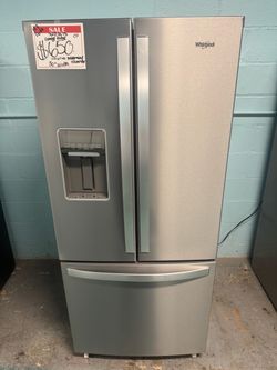Whirlpool 30” French door refrigerator 20% off