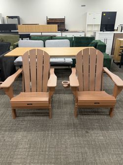 Set of 2, Folding Adirondack Chair 2 Pack, Patio Adirondack Chair Weather Resistant, Plastic Fire Pit Chair with Cup Holder, Lawn Chair for Outdoor Po