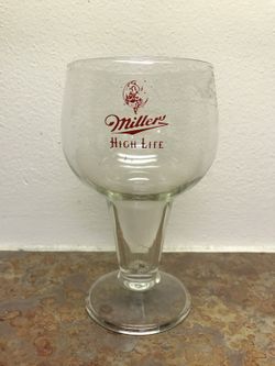 Miller High Life "girl on moon" Schooner Beer Glass