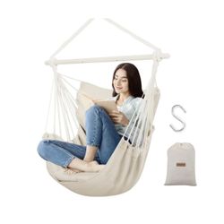 Hanging Hammock Chair with Footrest – Outdoor & Indoor - Hammock Swing Chair(B7