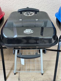 Expert Grill 17.5 Inch Charcoal Grill with Wheels and Adjustable Dampers