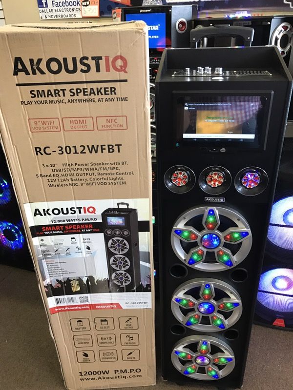 Wifi touch screen karaoke speaker