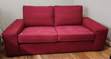 Beautiful red twill couch