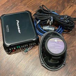 Sony Xav ax1000 CarPlay Jlaudio 6x9 Speakers Pioneer Amp 4chanel Kicker Amp Kit And Kickers rca 
