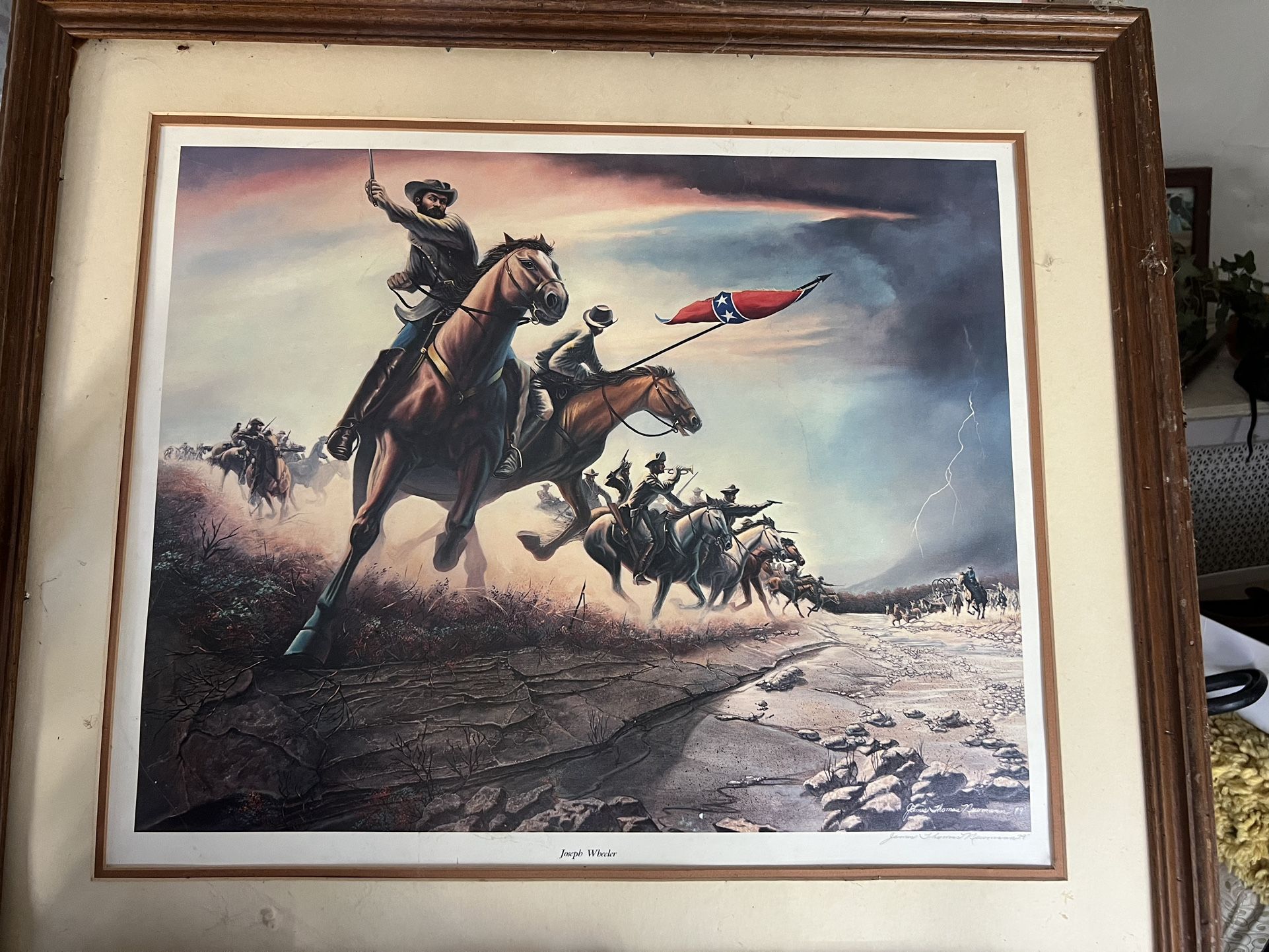 Signed C.1979 James Thomas Neumann "Joseph Wheeler" Print