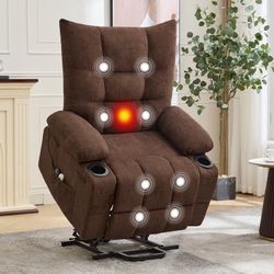 EastVita Power Lift Recliner Chair - Electric Massage & Heat Recliner with 45° Assist Stand, Swivel Rocker with Cup Holders  Brand new and 