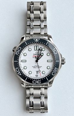 Omega Seamaster Diver 300M – White Wave Dial – Stainless Steel - Brand new