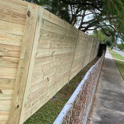 Horizontal Wooden Fence 