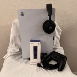 PS5 Bundle (PS5, Controller, Steelseries Arctis Nova 7, Controller Charger)