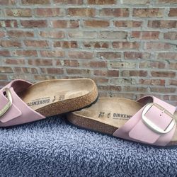 Birkenstock Madrid Big Buckle Sandal 39 Women's US 8 Men 6 Old Rose Color New 