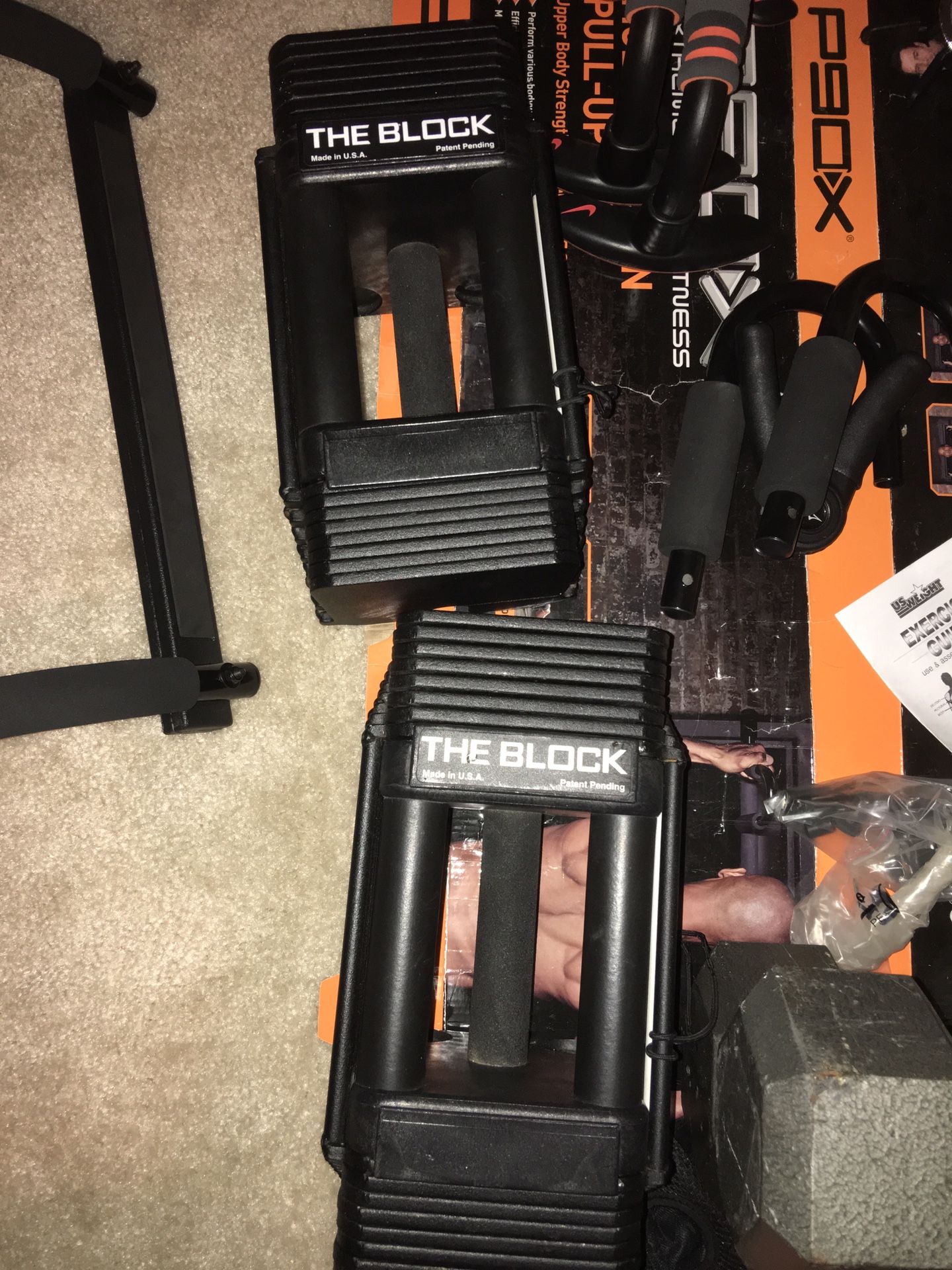 The block adjustable dumbbells