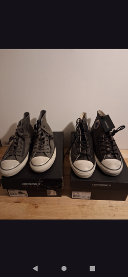 Black or gray high top Converse tennis shoe by John Various size 12 for Men $45 each