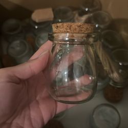 Glass Favor Jars with Cork Lids – new