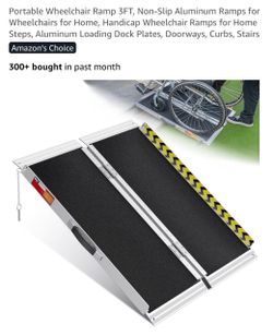 Portable Folding Aluminum Wheelchair Ramp 3FT