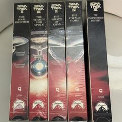Vintage STAR TREK The Movie Collection 5 VHS Tape Set SEALED 1993
